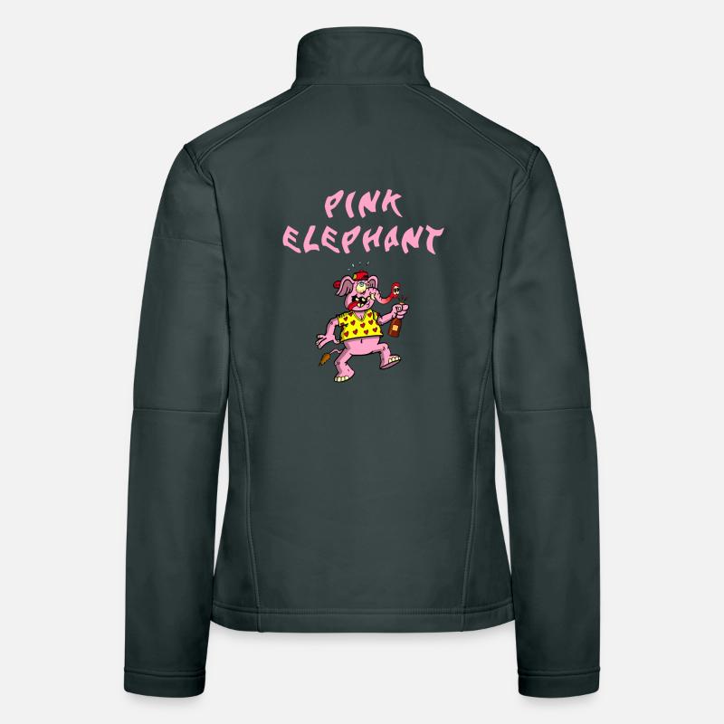 Rosa Elefant Frauen Softshelljacke