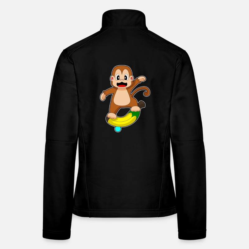 Affe Banane  Frauen Softshelljacke