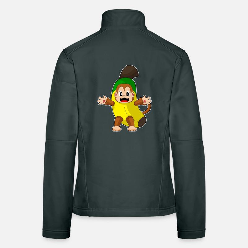 Singe Banane Veste en tissu softshell Femme