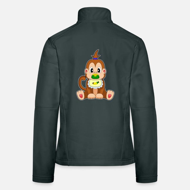 Affe Baby Lätzchen Schnuller Frauen Softshelljacke
