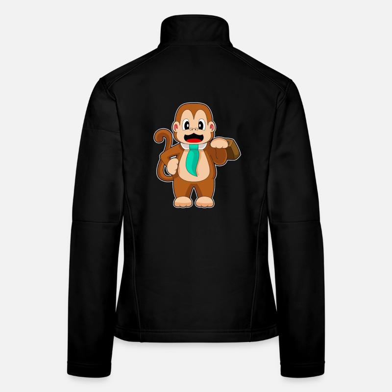 Affe Unternehmer Aktentasche Frauen Softshelljacke