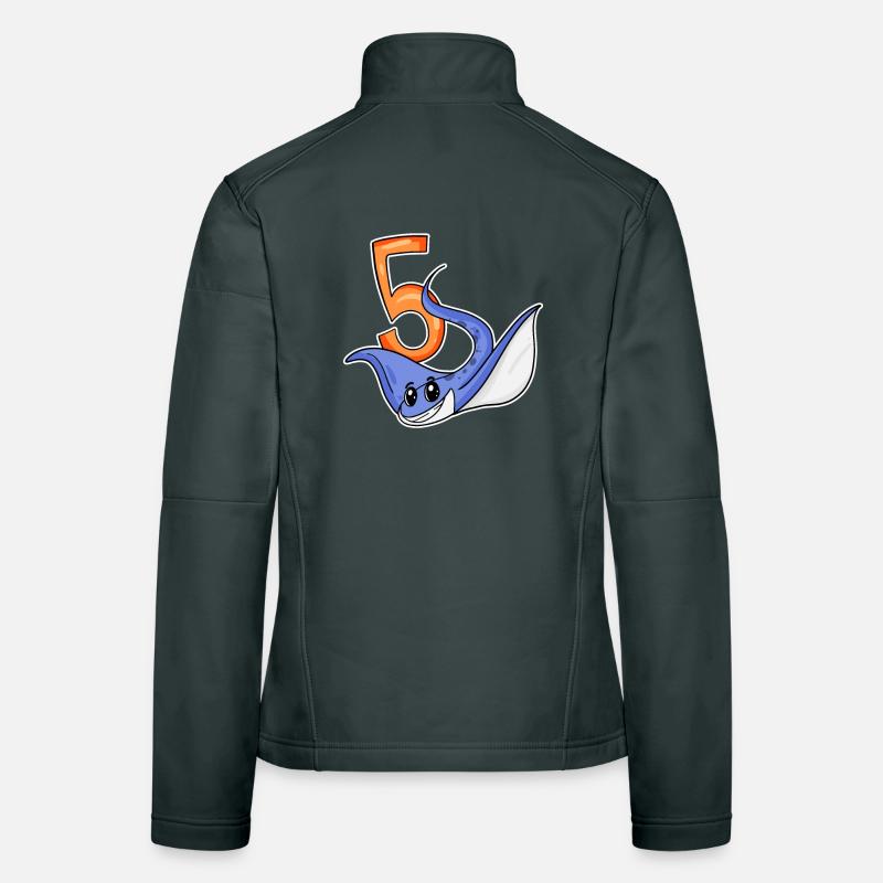 5th Birthday Motif Stingray - 5 years Women's Softshell Jacket