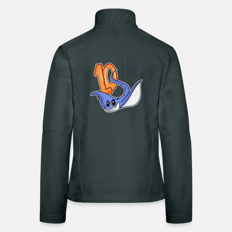 10e anniversaire Motif Stingray - dix - 10 ans Veste en tissu softshell Femme