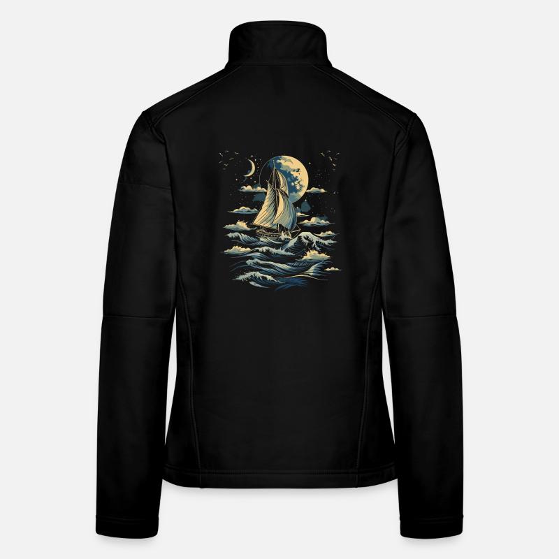 Voile graphique Veste en tissu softshell Femme