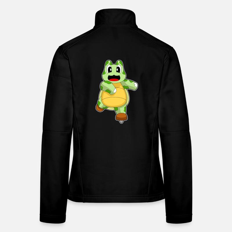 Schildkröte Eislaufen Schlittschuhe Frauen Softshelljacke