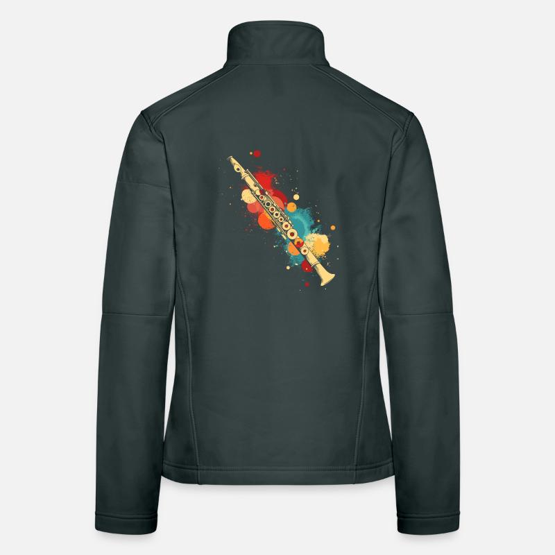 Flûte éclaboussée de couleur Veste en tissu softshell Femme