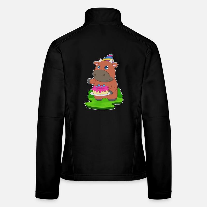 Gâteau d’anniversaire Taureau Veste en tissu softshell Femme
