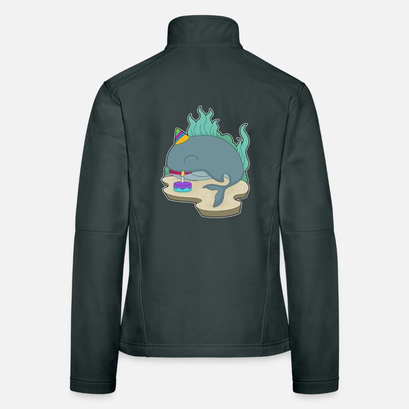 Whale Birthday Cake Women's Softshell Jacket