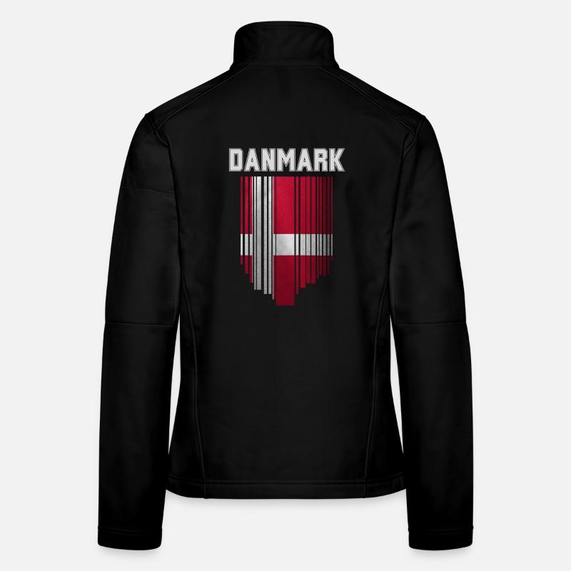 Drapeau du Danemark, fierté danoise Veste en tissu softshell Femme