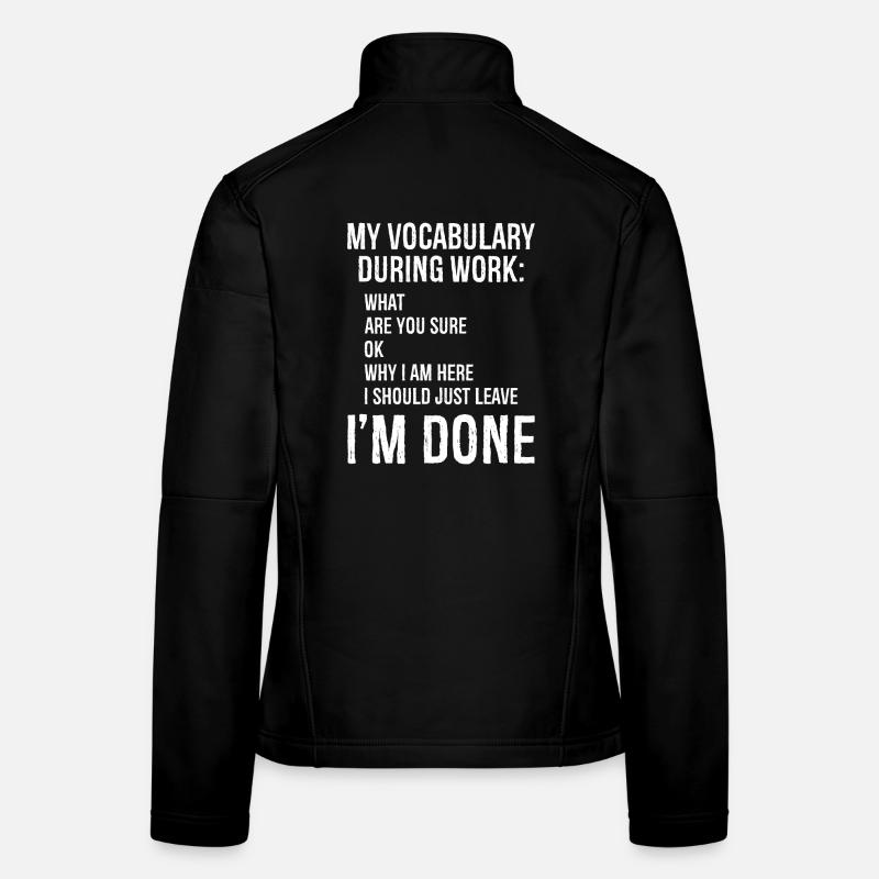 my vocabulary during work Veste en tissu softshell Femme