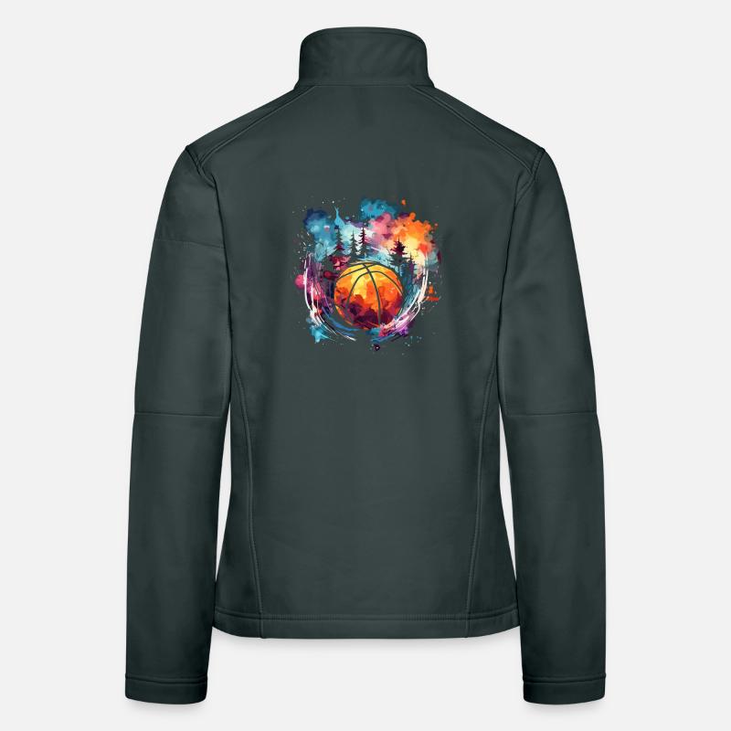 Basketball Artwork Women's Softshell Jacket