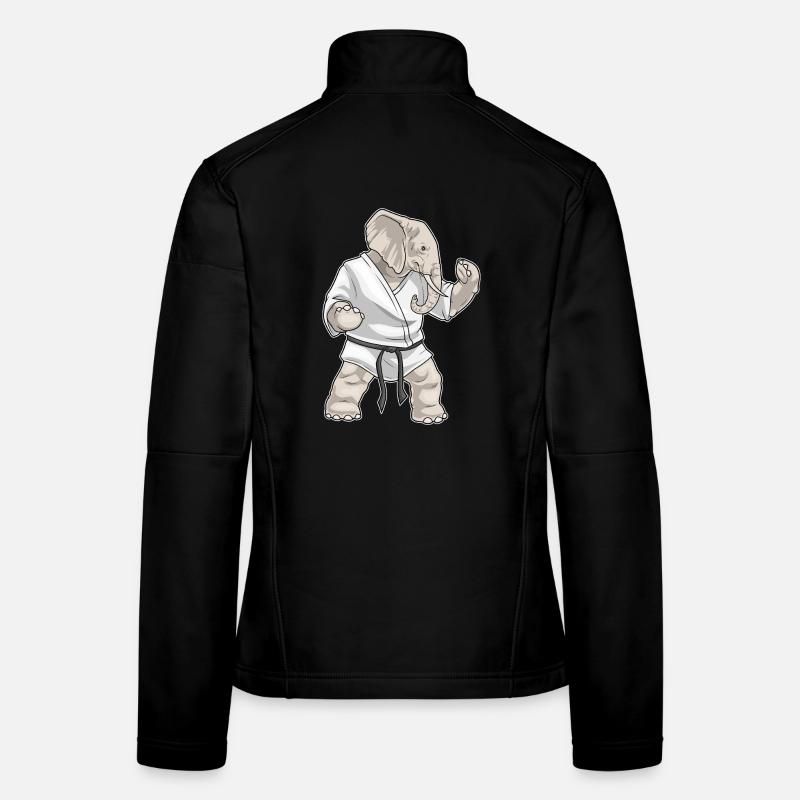 Elefant Karate Kampfsport Frauen Softshelljacke
