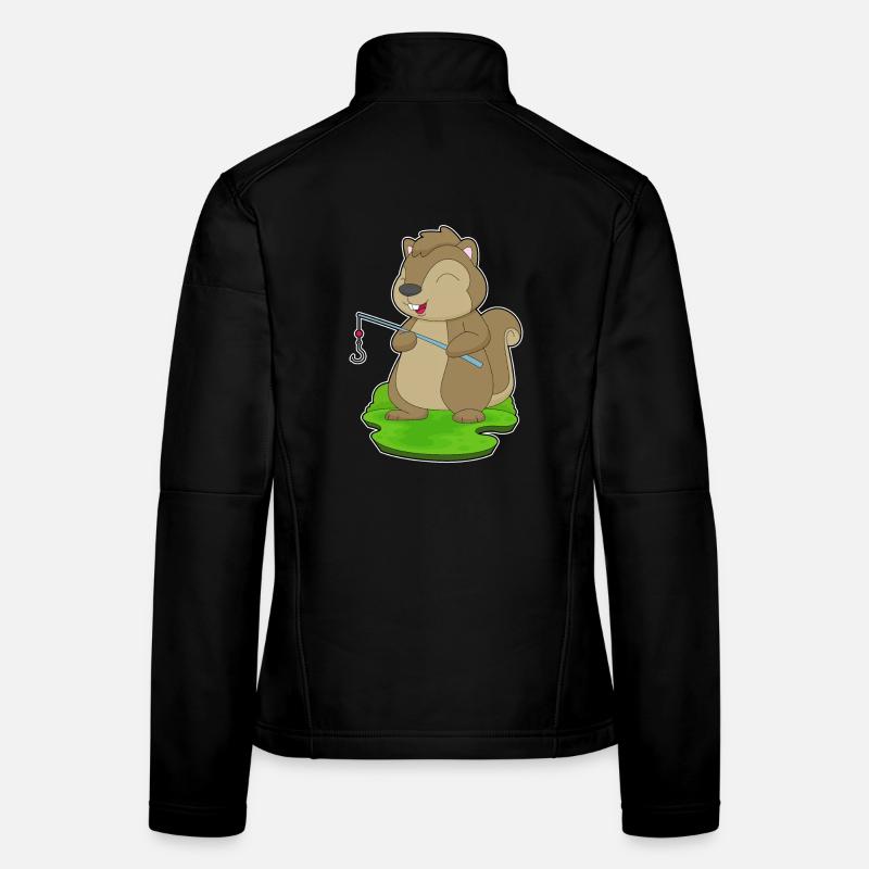 Pêche à la canne à pêche Squirrel Angler Veste en tissu softshell Femme