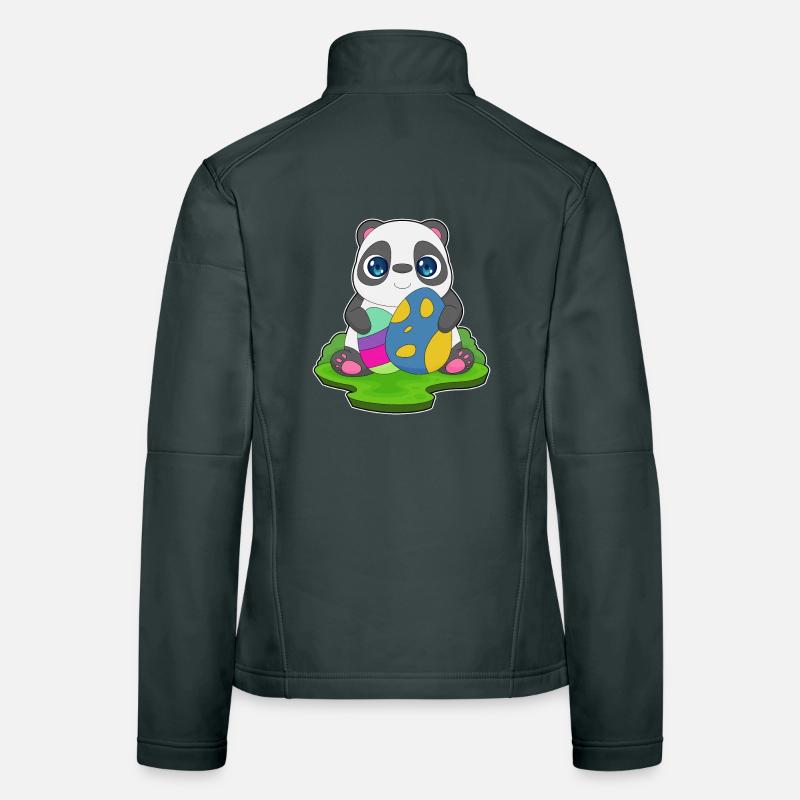 Panda Easter Easter Eggs Women's Softshell Jacket