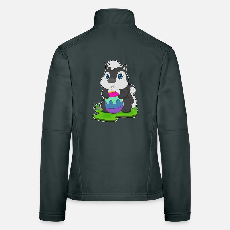 Skunk Easter Easter Egg Women's Softshell Jacket