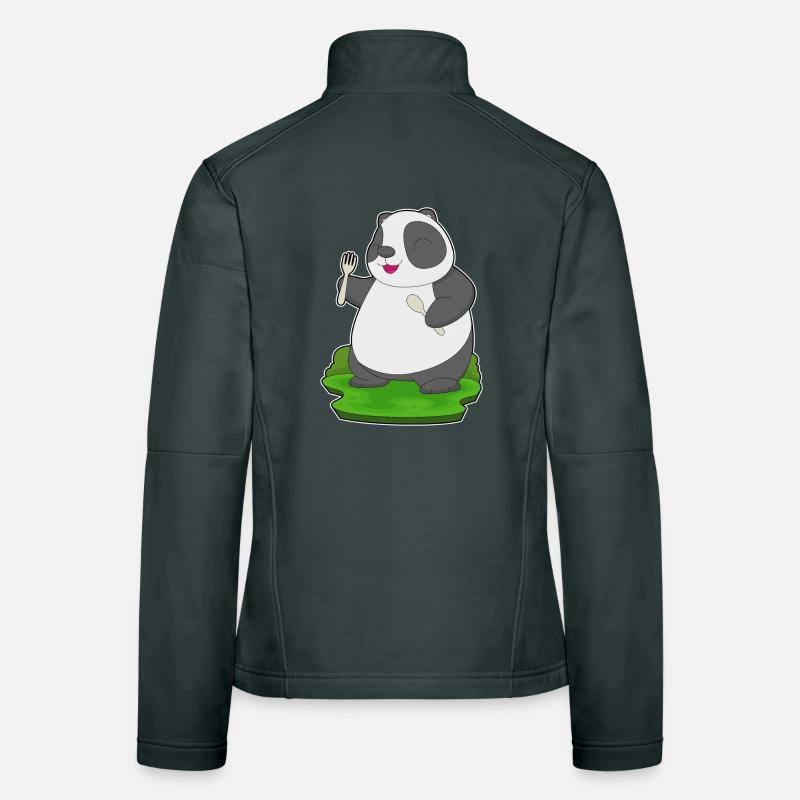 Panda Cutlery Cooking Kitchen Women's Softshell Jacket