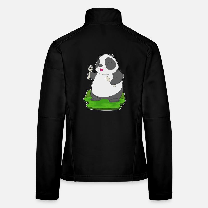 Panda Cutlery Cooking Kitchen Women's Softshell Jacket
