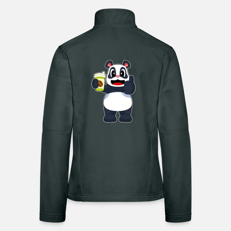 Panda Coffee to go Mug Women's Softshell Jacket