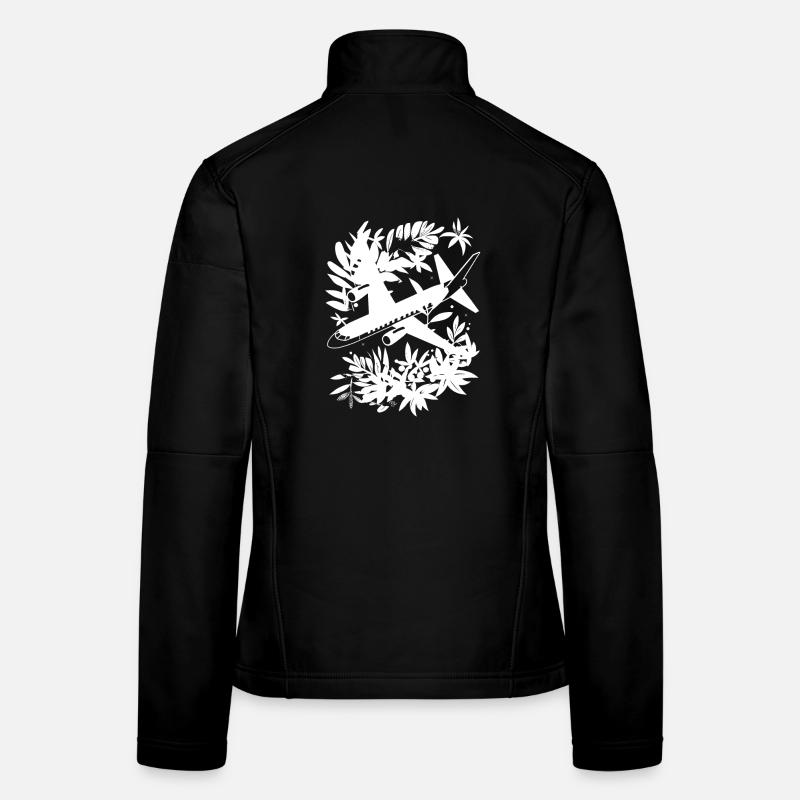 Airplane Comic Style Women's Softshell Jacket