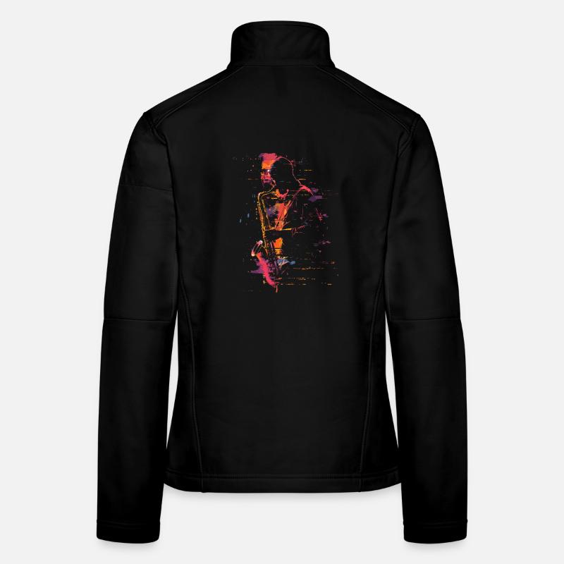 Saxophoniste Synthwave Veste en tissu softshell Femme