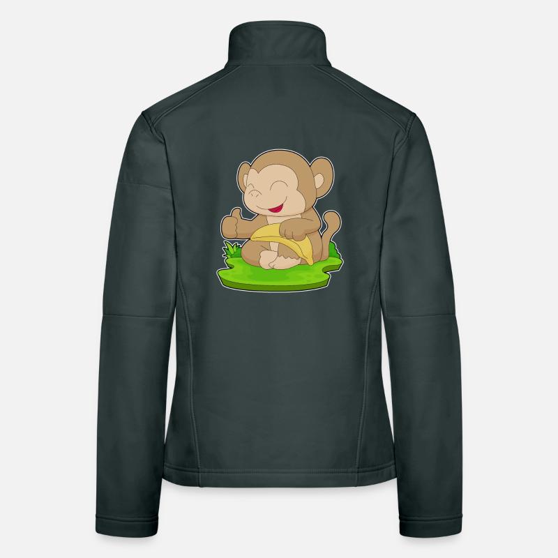 Banane Singe Veste en tissu softshell Femme