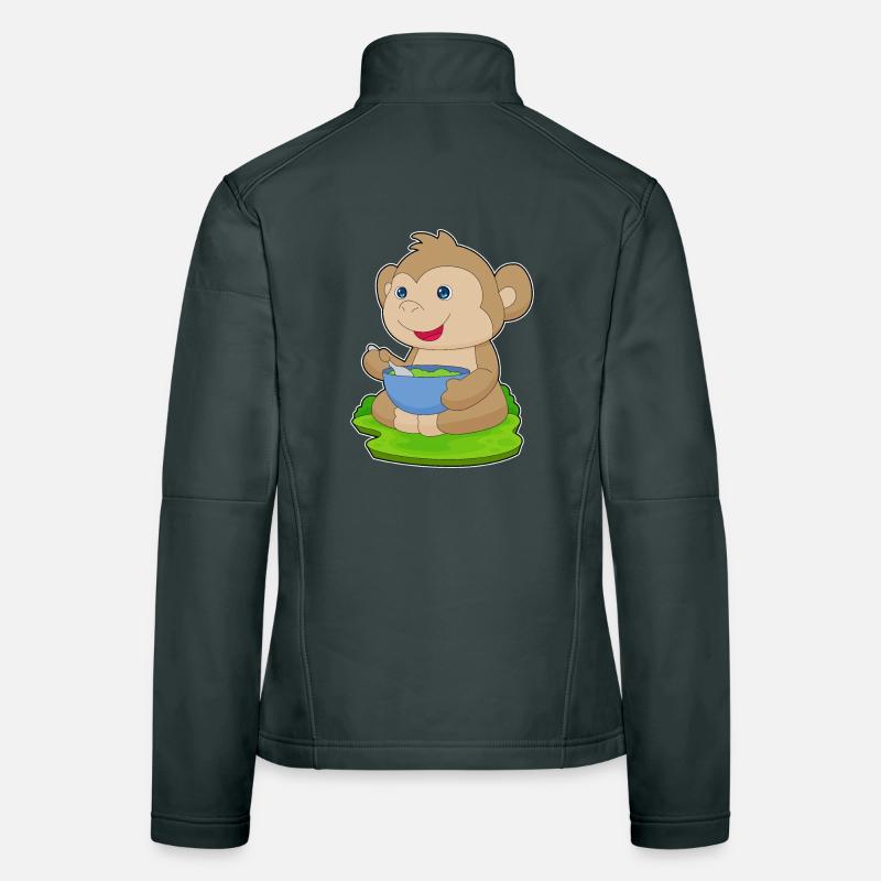 Monkey Bowl Nourriture Veste en tissu softshell Femme