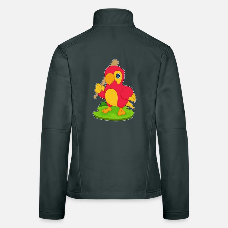 Batte de baseball Parrot Baseball Veste en tissu softshell Femme