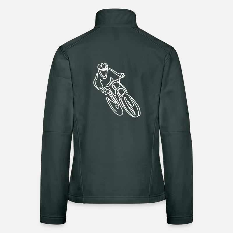 Dessin de VTT Freeride Veste en tissu softshell Femme