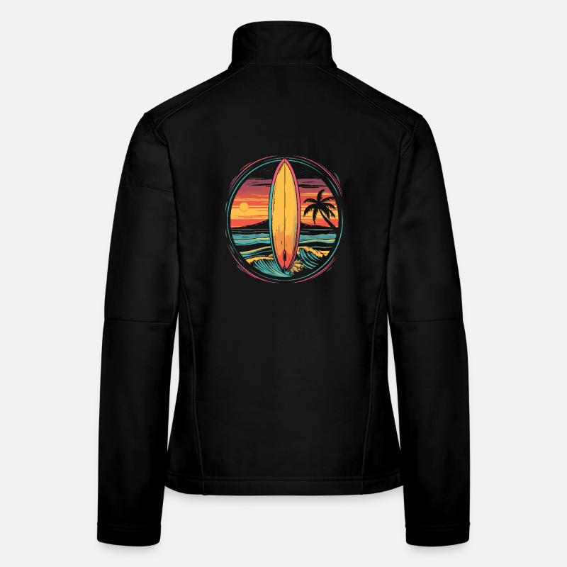 Œuvres d’art de surf Veste en tissu softshell Femme