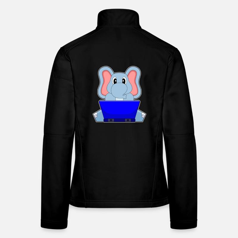 Elefant Laptop Frauen Softshelljacke