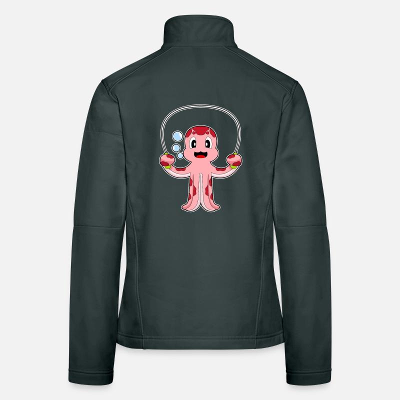 Forme physique à la corde à sauter de la corde de la pieuvre Veste en tissu softshell Femme