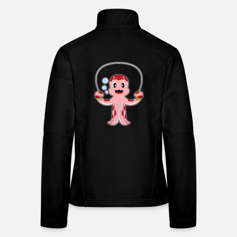 Forme physique à la corde à sauter de la corde de la pieuvre Veste en tissu softshell Femme