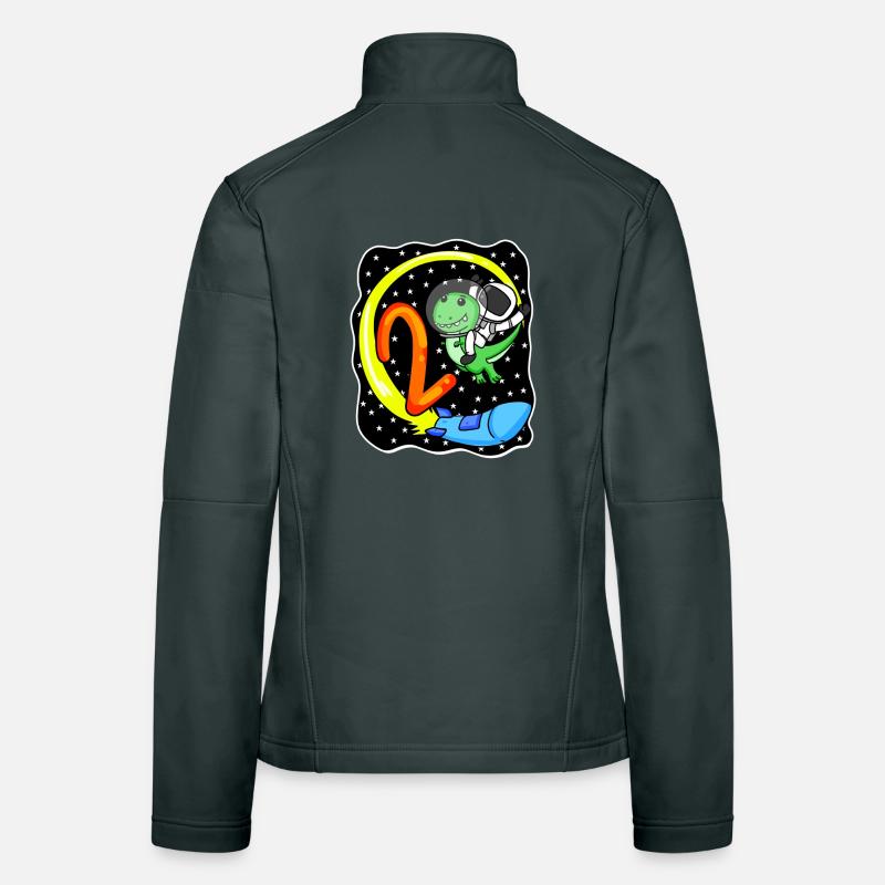 2 Motif d’anniversaire astronaute - Deux ans Veste en tissu softshell Femme