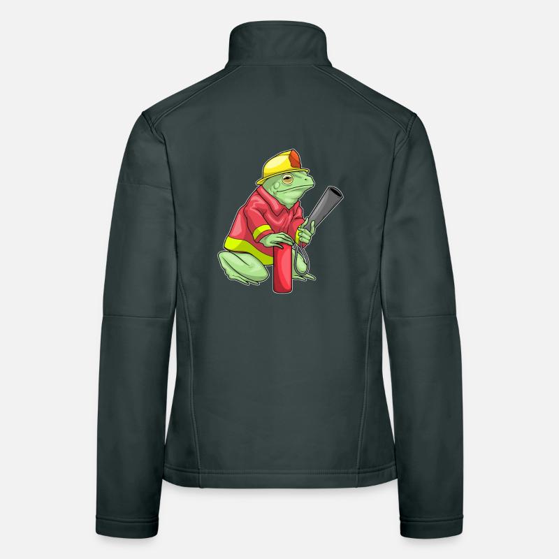Frog Firefighter Fire Extinguisher Fire Brigade Women's Softshell Jacket