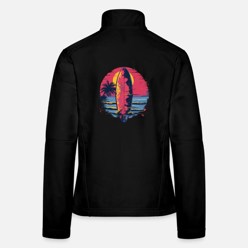 Planche de surf Synthwave Veste en tissu softshell Femme