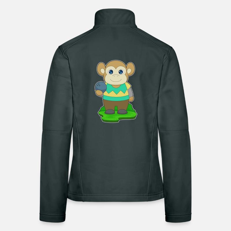 Monkey Bowling Boule de bowling Veste en tissu softshell Femme