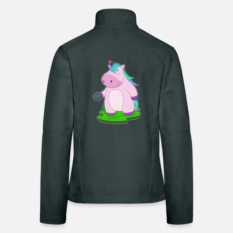 Licorne Bowling Boule de bowling Veste en tissu softshell Femme