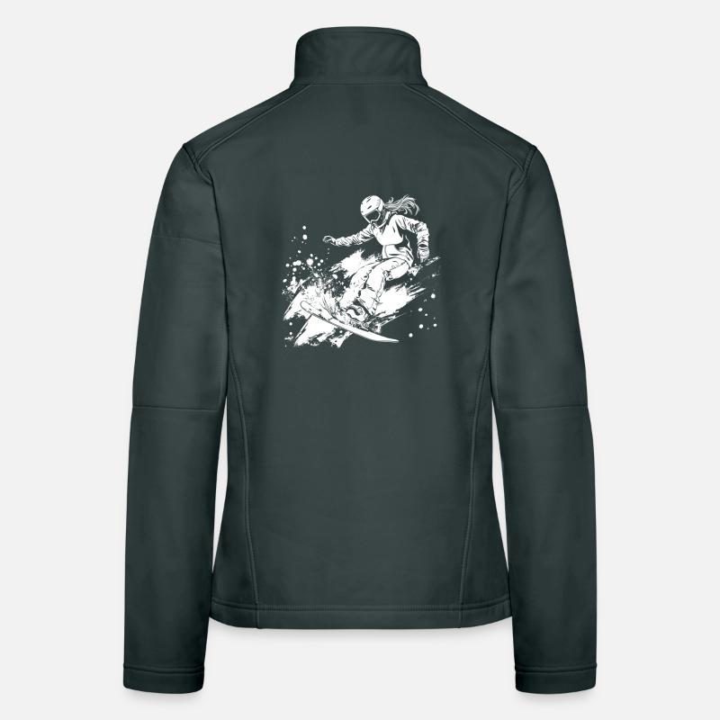 Snowboarderin Frauen Softshelljacke