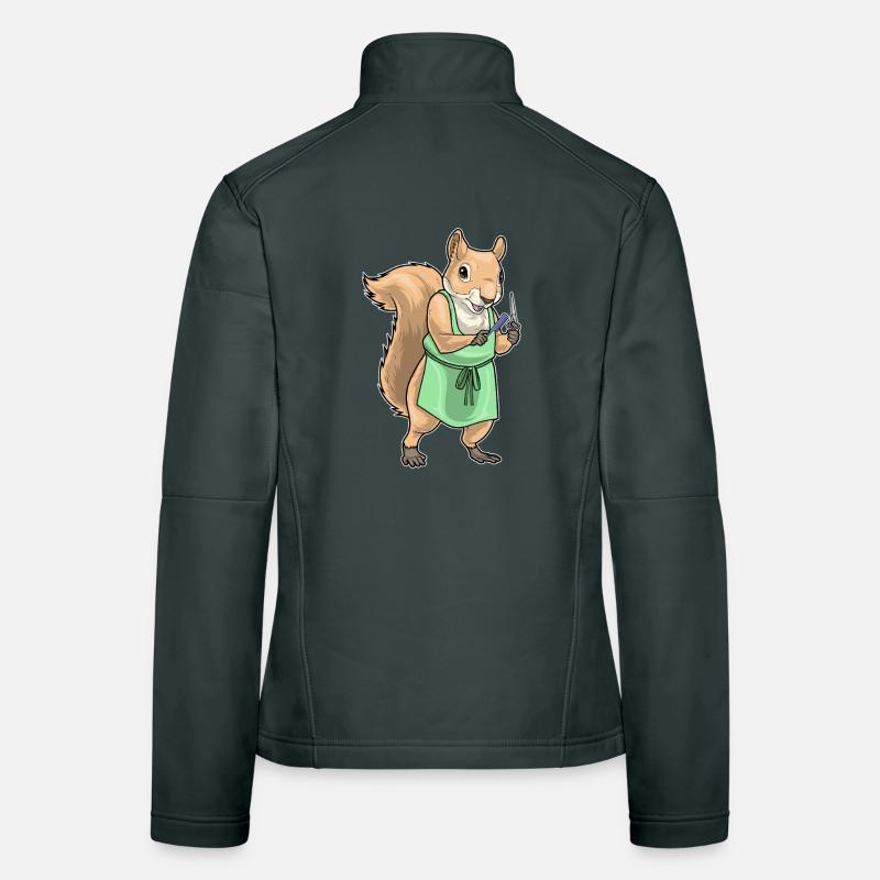 Eichhörnchen Friseur Schere Kamm Frauen Softshelljacke