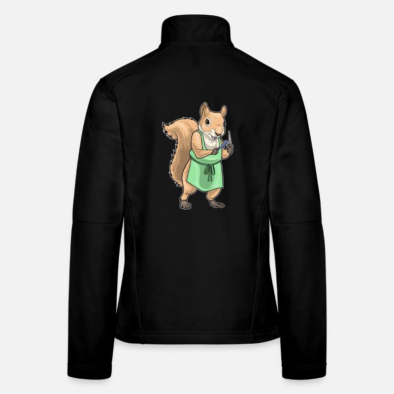 Eichhörnchen Friseur Schere Kamm Frauen Softshelljacke
