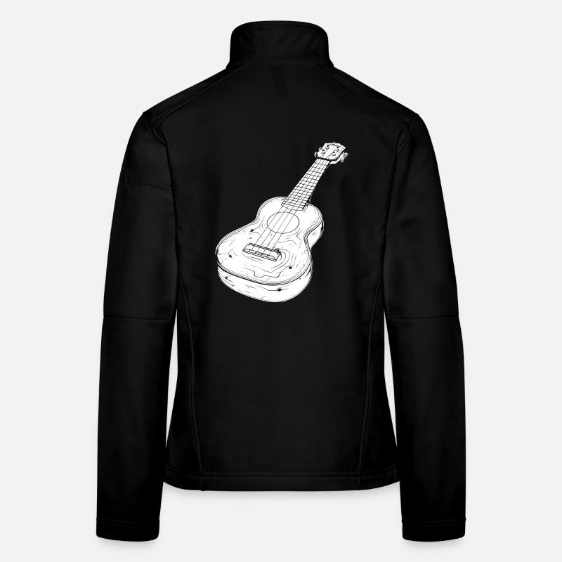 Ukulele Zeichnung Frauen Softshelljacke