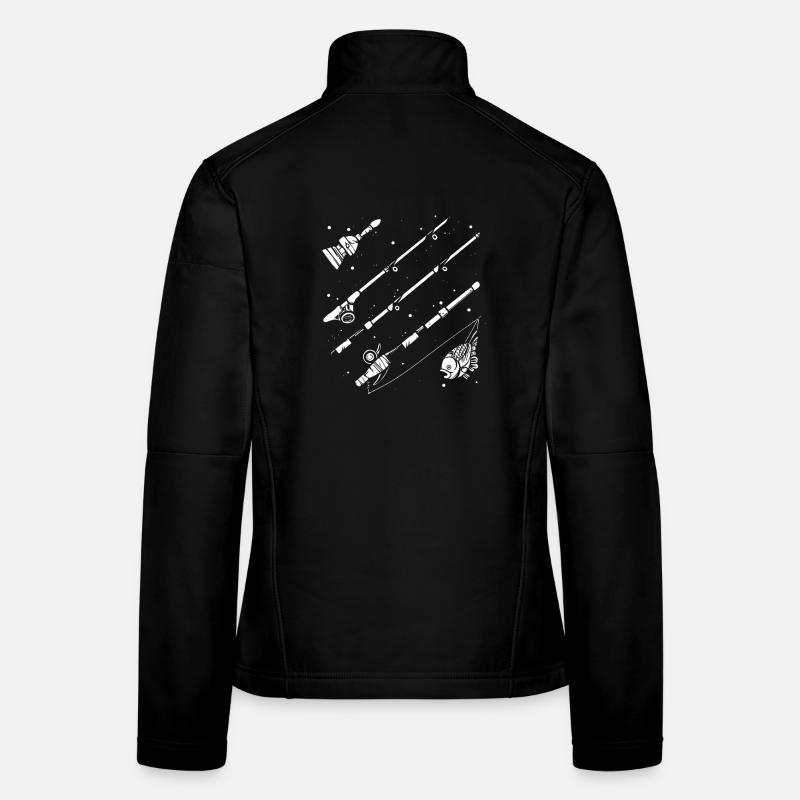 Fischerei Zeichnung Frauen Softshelljacke