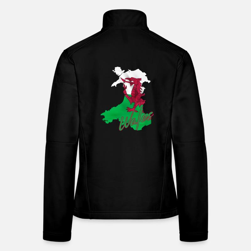 Flagge von Wales, walisischer Stolz Frauen Softshelljacke