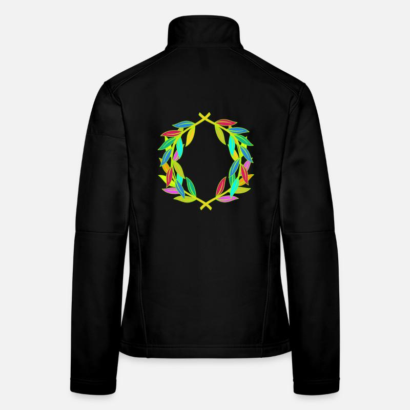 Regenbogen Lorbeerkranz Lorbeer Frauen Softshelljacke
