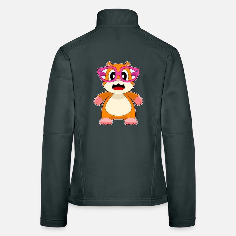 Hamster Brille Frauen Softshelljacke
