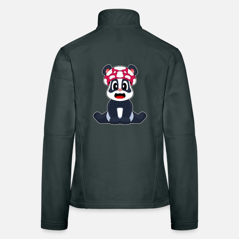 Champignon panda Veste en tissu softshell Femme