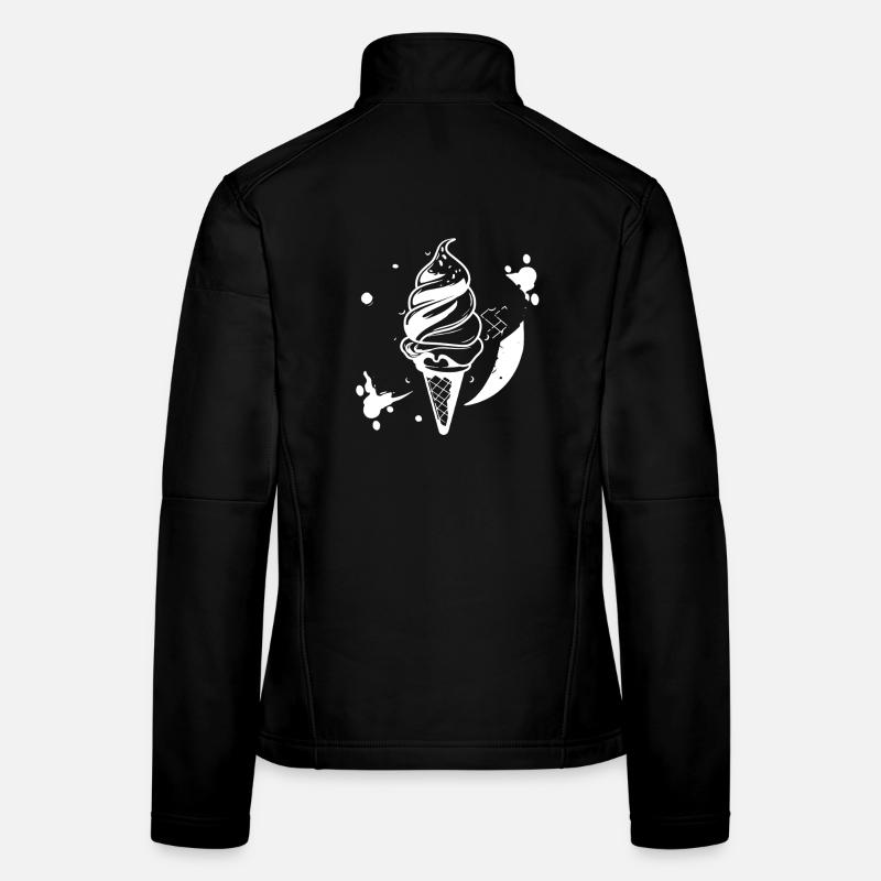 Croquis de crème glacée molle Veste en tissu softshell Femme