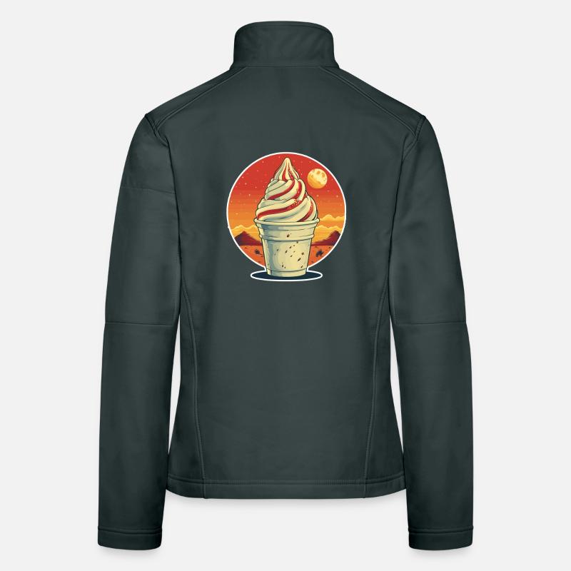 cream sundae portrait Women's Softshell Jacket