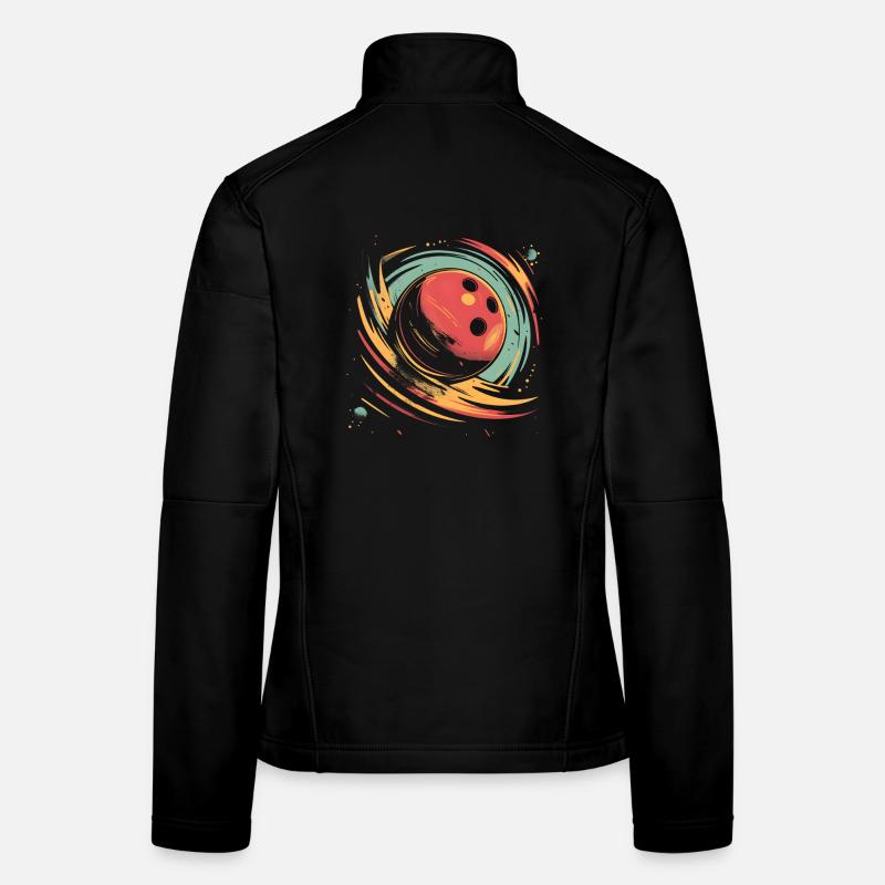 Retro Bowling Ball Women's Softshell Jacket