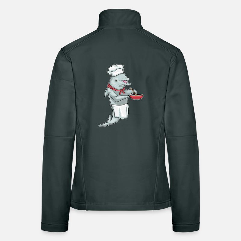 Delfin Koch Pfanne Kochen Frauen Softshelljacke